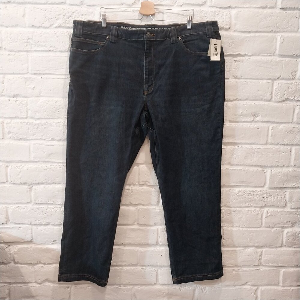 Duluth Jeans Mens 44x30 Ballroom Double Flex Standard Fit Straight Blue 84336